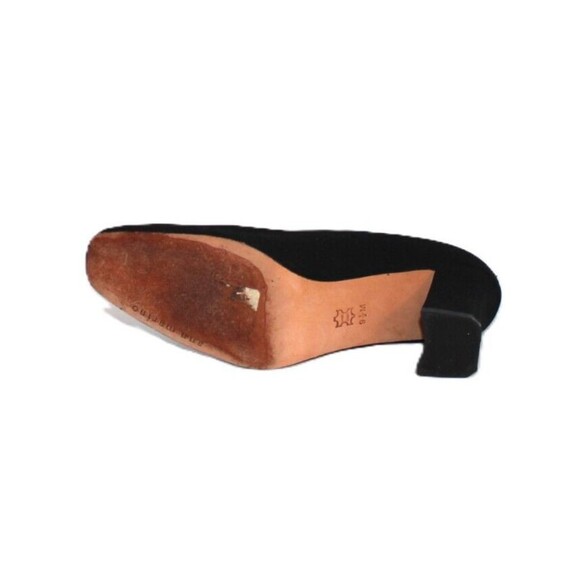 Ann Marino Pump Classic Black Fabric Square Toe Slip On Size 9 1/2M - Picture 10 of 10